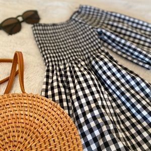 Checkered Babydoll Top